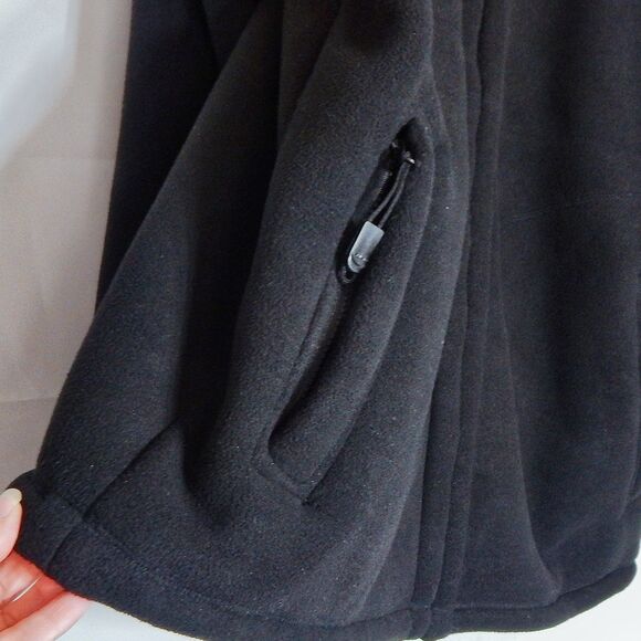 Fubu Collection Black Hoodie Mens Fleece Lined Full Zip Large Sleeve Pocket - Picture 4 of 12